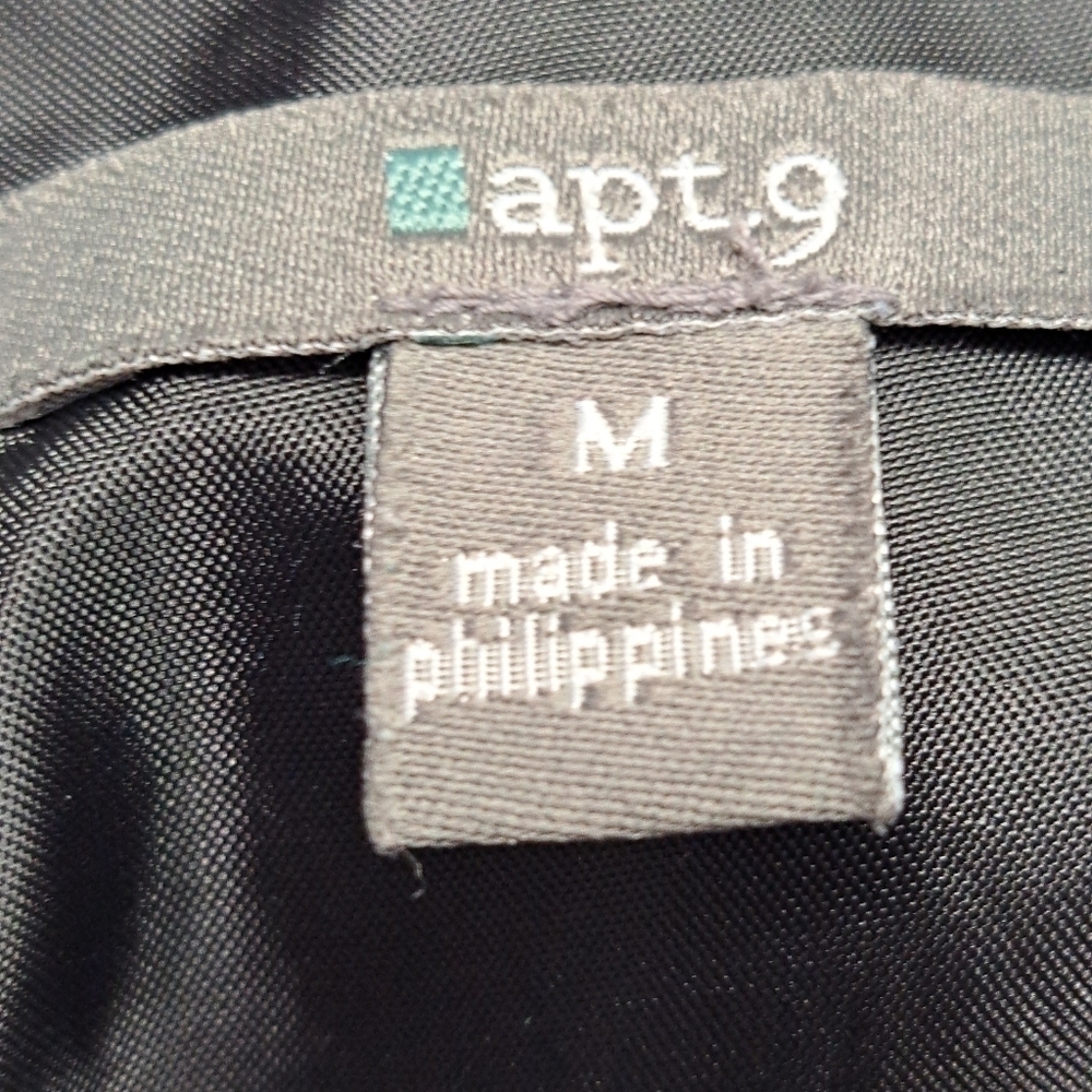 apt 9 Black Textured Cropped Zip Up Jacket Size M - Picture 5 of 13